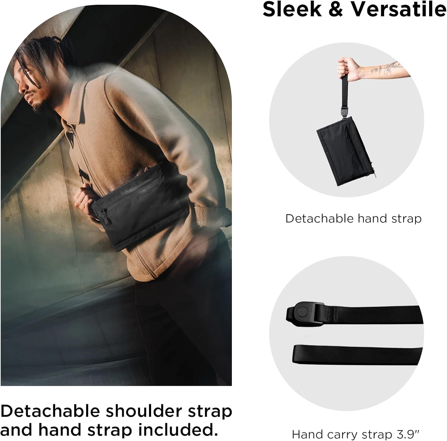 کیف دوشی مردانه ALPAKA مدل Zip Pouch Max V2 مشکی با کیف پول زیپدار کیف دوشی مردانه ALPAKA مدل Zip Pouch Max V2 مشکی با کیف پول زیپدار