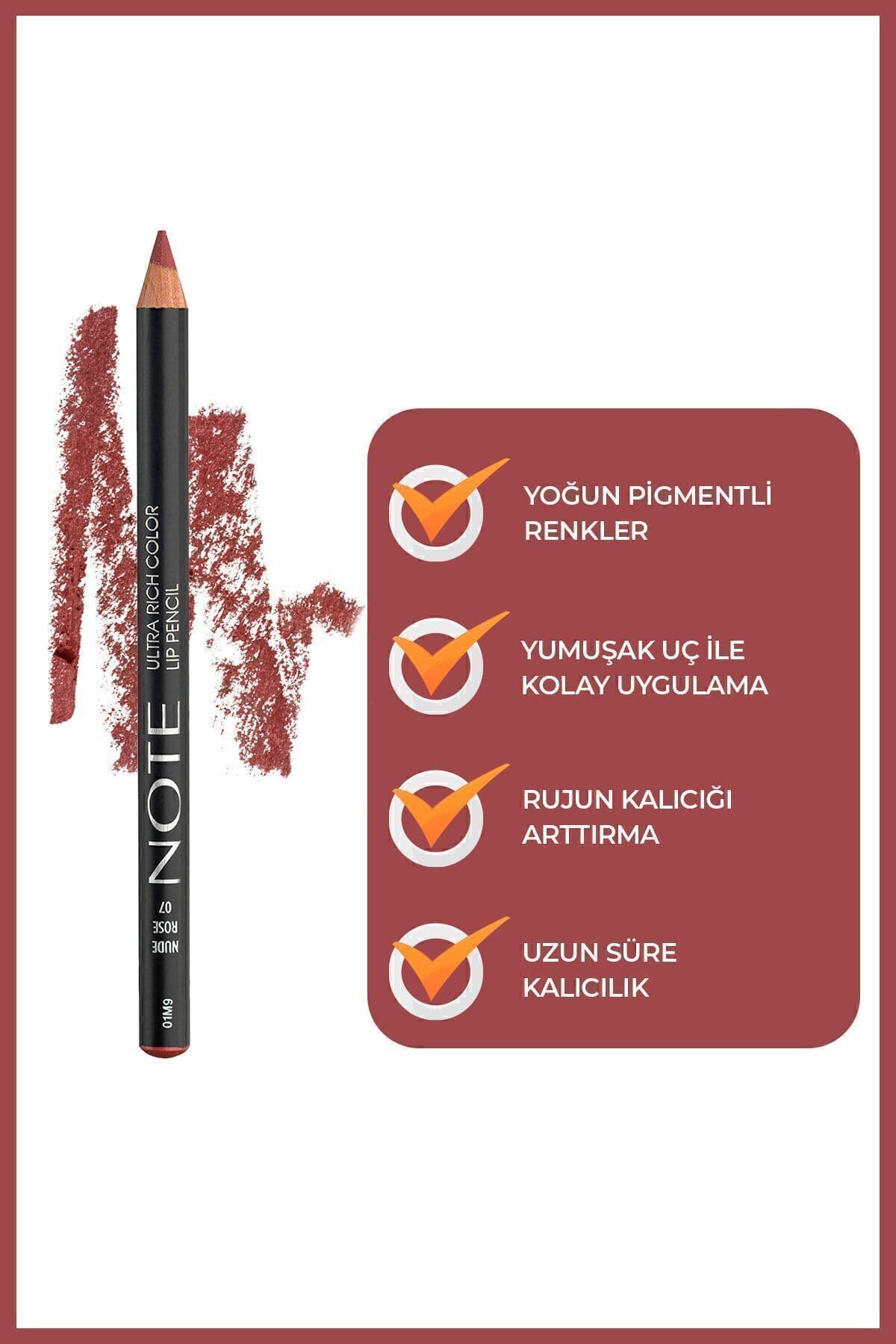 مداد لب Note Cosmetics Ultra Rich Color نود رز شماره 07 مداد لب Note Cosmetics Ultra Rich Color نود رز شماره 07