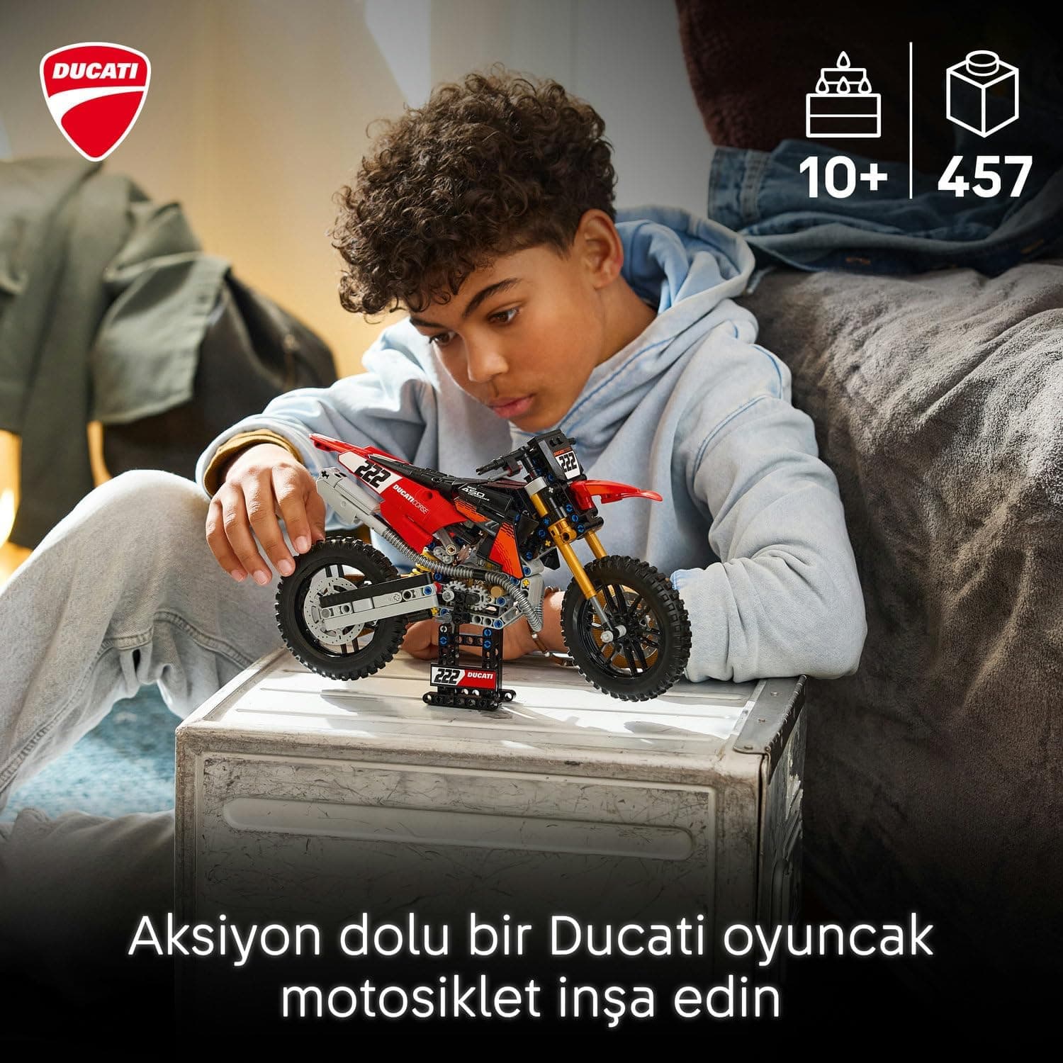 لگو Technic Ducati Desmo450 MX Factory موتورسیکلت مدل 42238 لگو Technic Ducati Desmo450 MX Factory موتورسیکلت مدل 42238