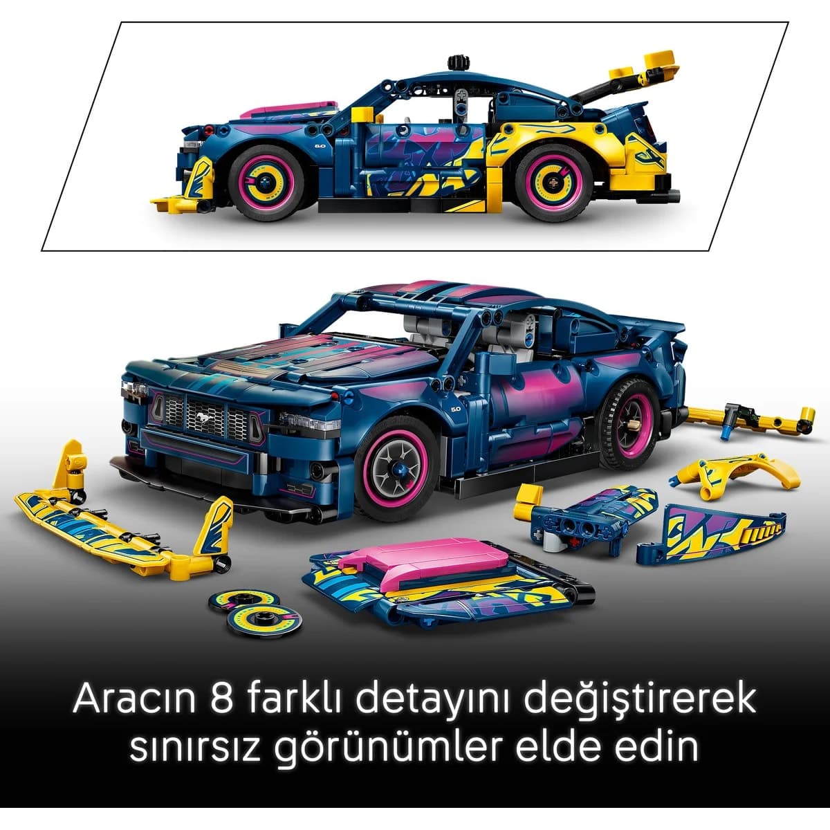 لگو Technic Ford Mustang GT ماشین ساختنی اصلاحشده مدل 42236 973 قطعه لگو Technic Ford Mustang GT ماشین ساختنی اصلاحشده مدل 42236 973 قطعه