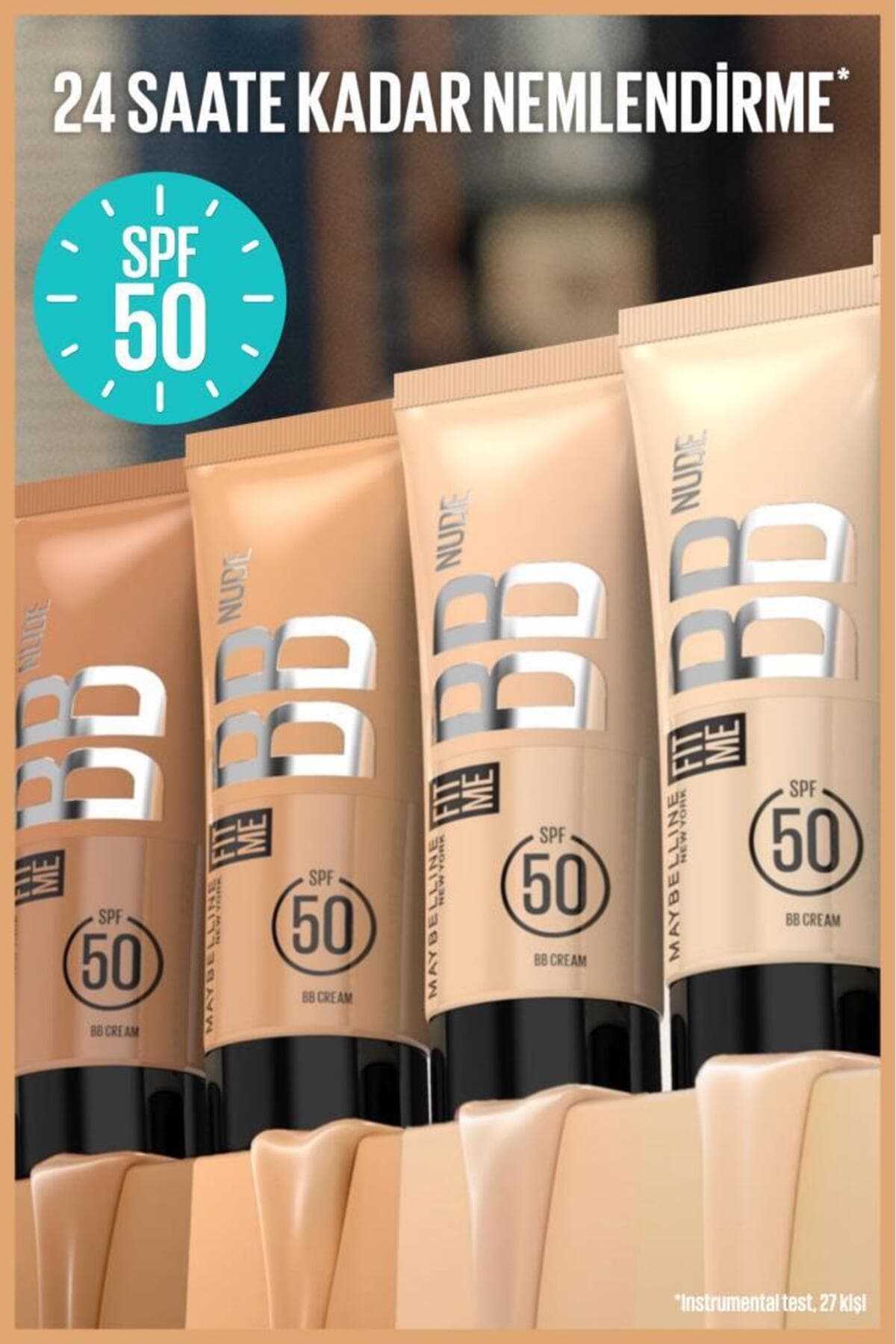 کرم BB Maybelline New York Fit Me مرطوبکننده با اثر مراقبت از پوست SPF50 رنگ نود مدل 10 کرم BB Maybelline New York Fit Me مرطوبکننده با اثر مراقبت از پوست SPF50 رنگ نود مدل 10