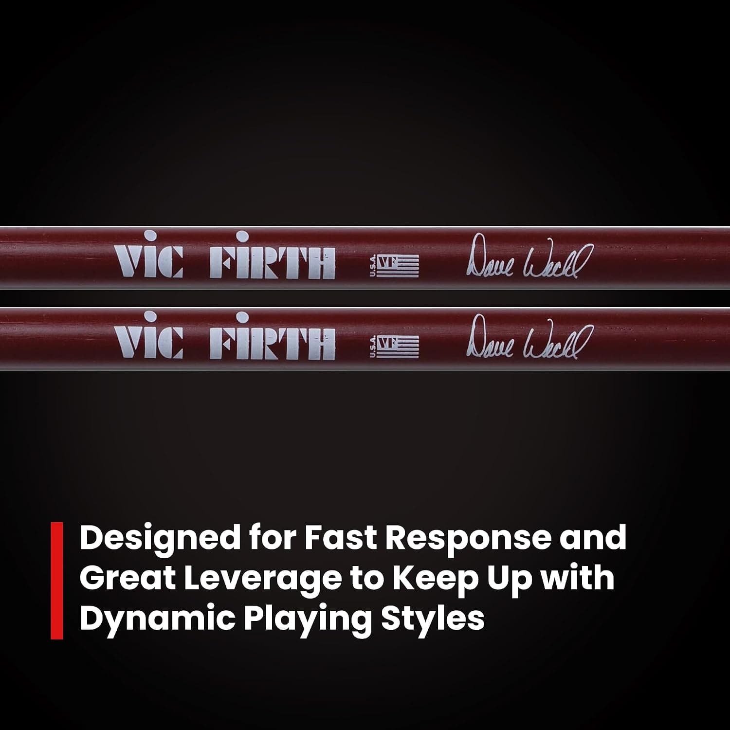 چوب درام Vic Firth جفت Signature Dave Weckl نایلونی مدل Dwn Baget چوب درام Vic Firth جفت Signature Dave Weckl نایلونی مدل Dwn Baget