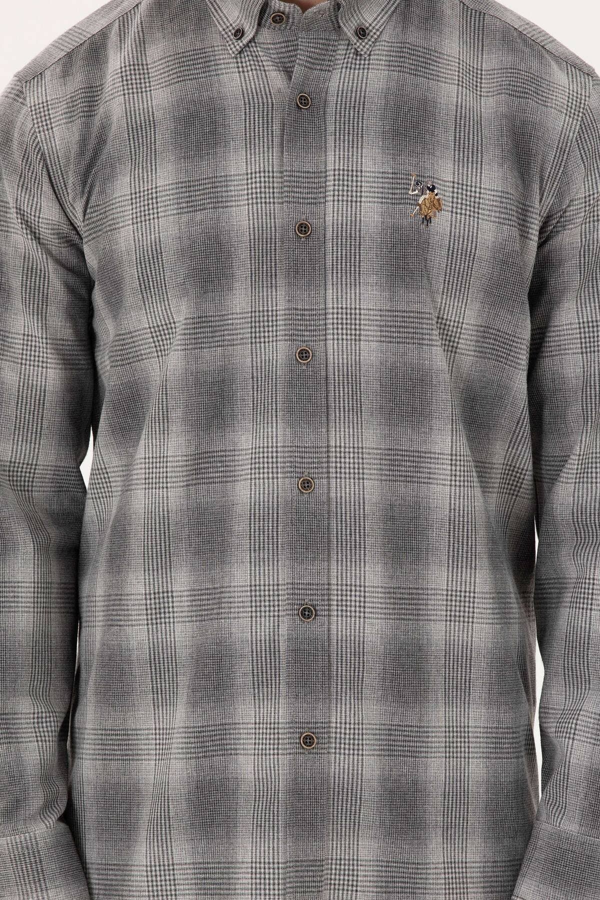 پیراهن مردانه آستینبلند خاکستری U.S. Polo Assn. مدل 50291383-VR024 پیراهن مردانه آستینبلند خاکستری U.S. Polo Assn. مدل 50291383-VR024