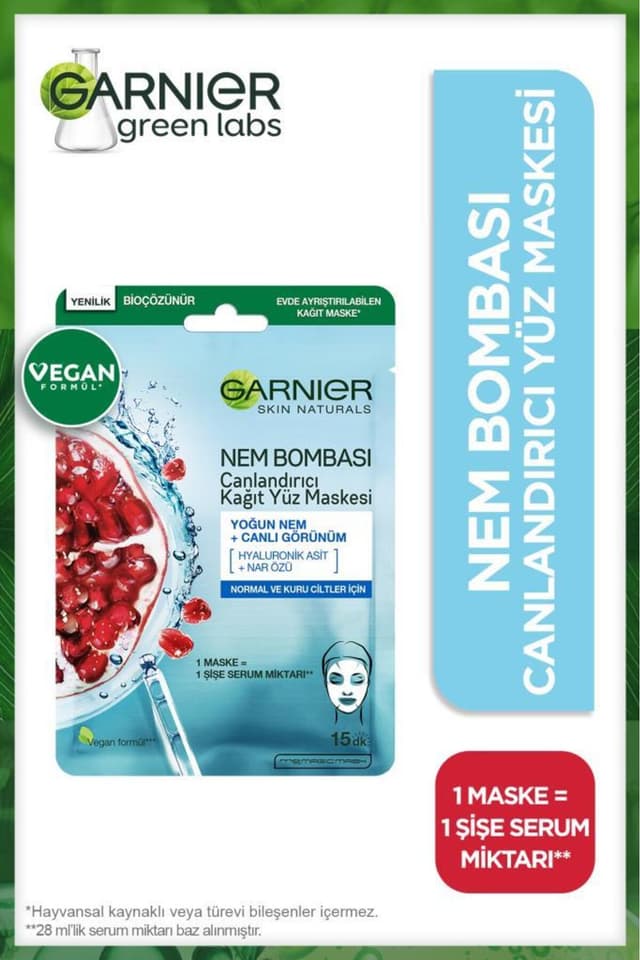 ماسک ورقهای احیاکننده Garnier Nem Bombası ماسک ورقهای احیاکننده Garnier Nem Bombası