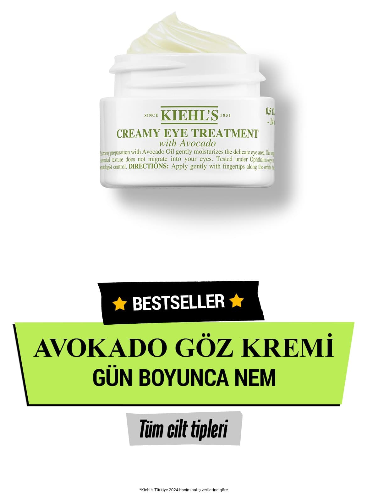 کرم دور چشم Kiehl's حاوی روغن آووکادو و کافئین با آبرسانی عمیق 14 ml کرم دور چشم Kiehl's حاوی روغن آووکادو و کافئین با آبرسانی عمیق 14 ml