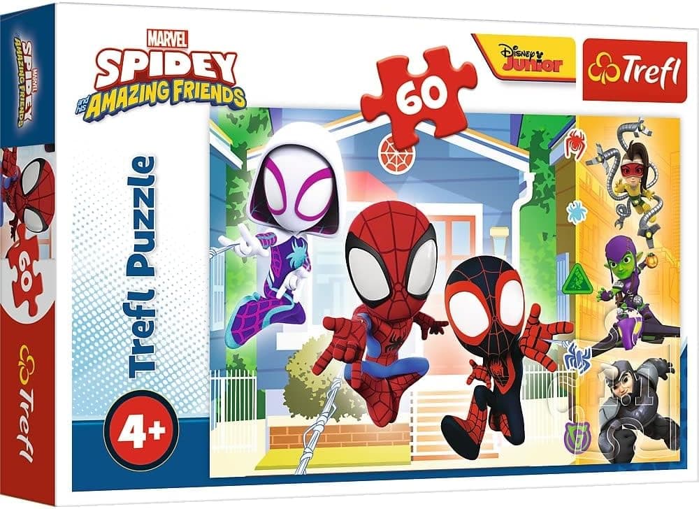 پازل 60 تکه رنگی Trefl با Marvel Spidey and His Amazing Friends مدل 17371 پازل 60 تکه رنگی Trefl با Marvel Spidey and His Amazing Friends مدل 17371