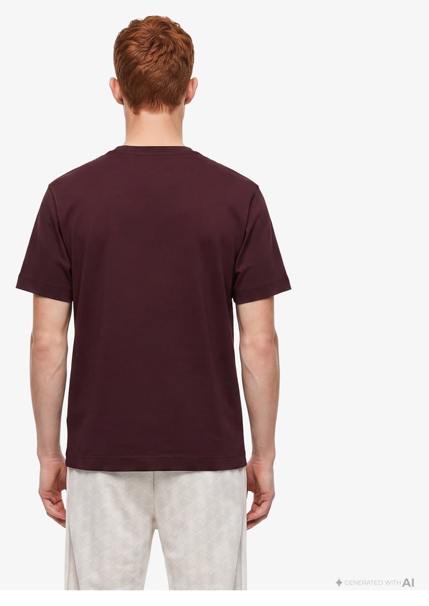 تیشرت مردانه Lacoste فیت اورسایز یقه گرد زرشکی تیشرت مردانه Lacoste فیت اورسایز یقه گرد زرشکی