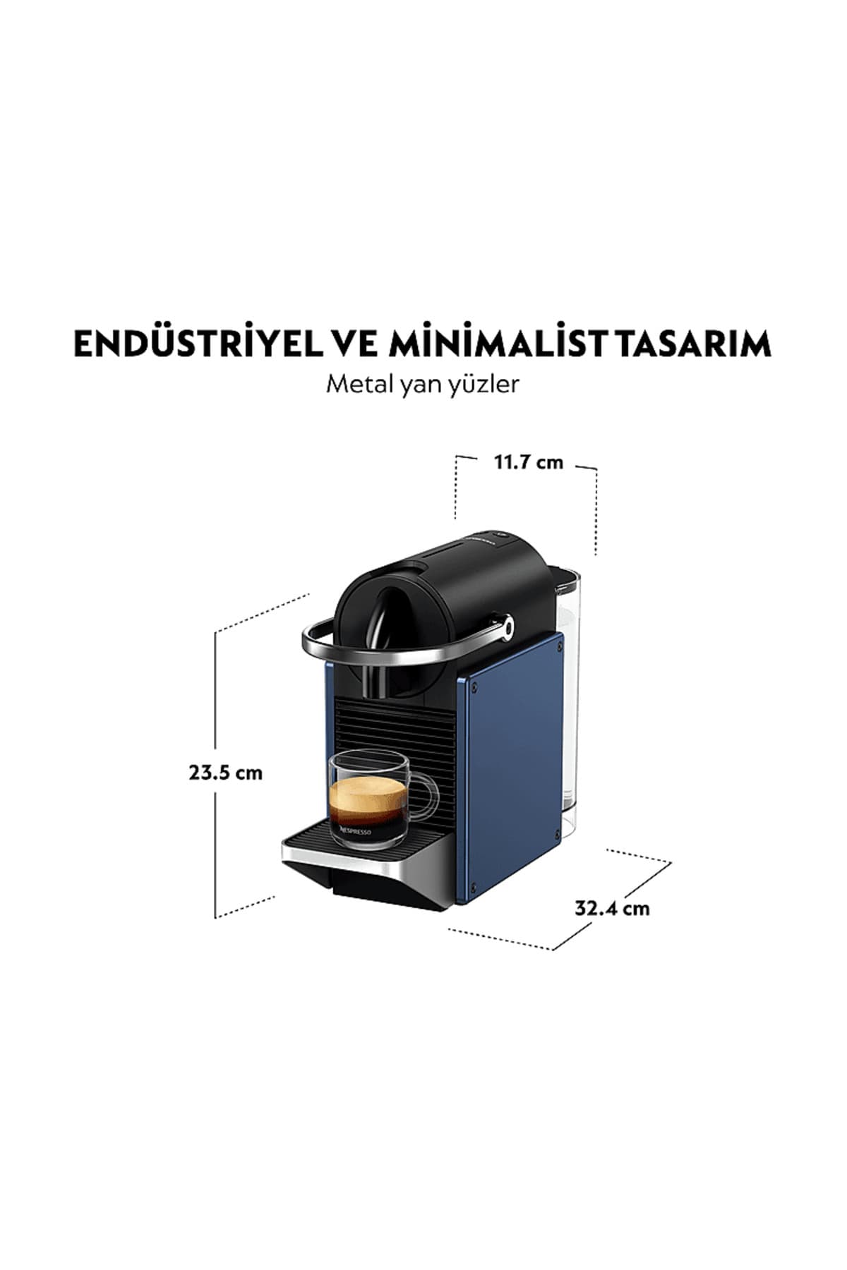 دستگاه قهوهساز کپسولی Nespresso آبی مدل D62 Pixie دستگاه قهوهساز کپسولی Nespresso آبی مدل D62 Pixie
