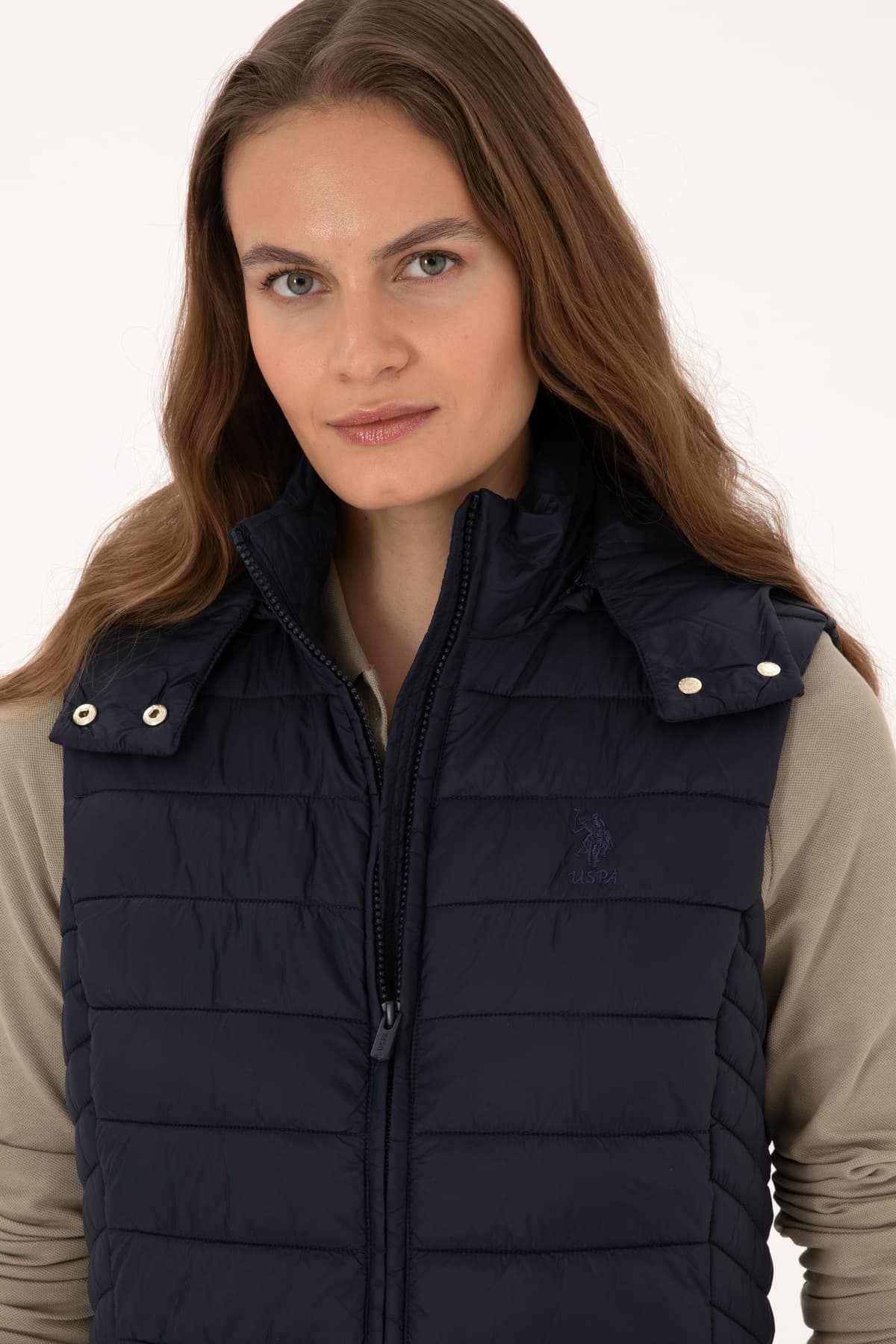 جلیقه زنانه U.S. Polo Assn. سرمهای مدل 50307992-VR033 جلیقه زنانه U.S. Polo Assn. سرمهای مدل 50307992-VR033