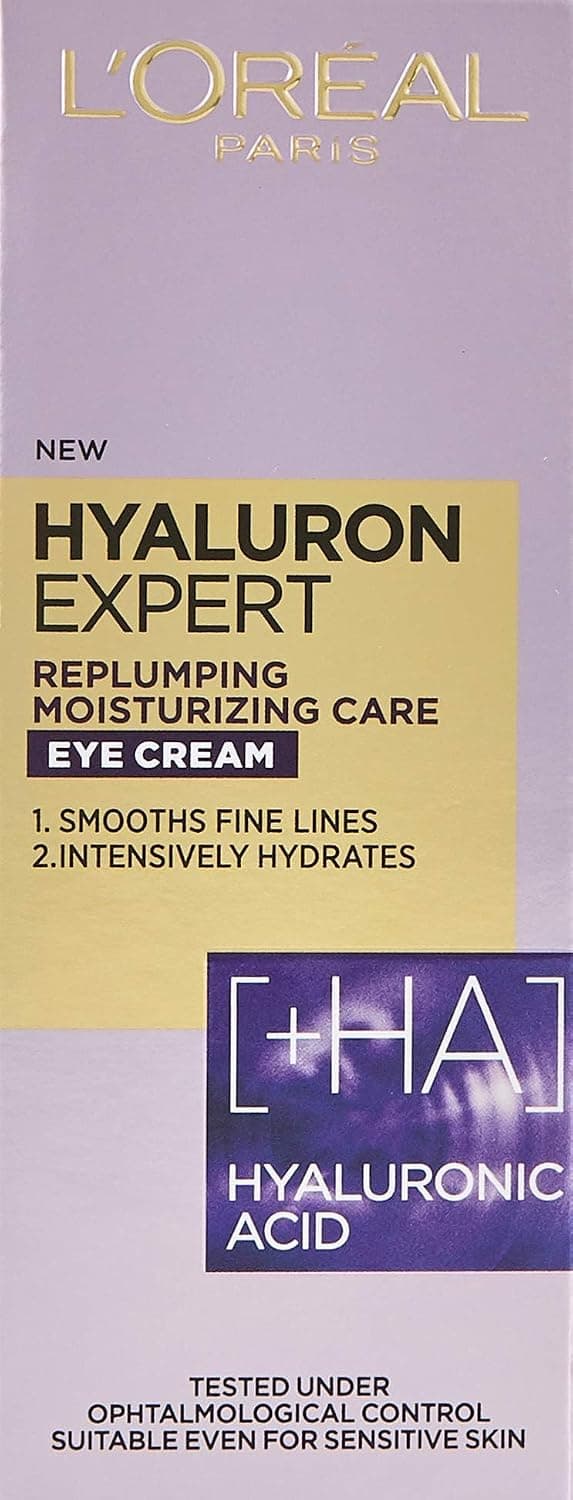 کرم دور چشم آبرسان Replumping مدل Hyaluron Expert برند L'Oréal Paris 15ml کرم دور چشم آبرسان Replumping مدل Hyaluron Expert برند L'Oréal Paris 15ml