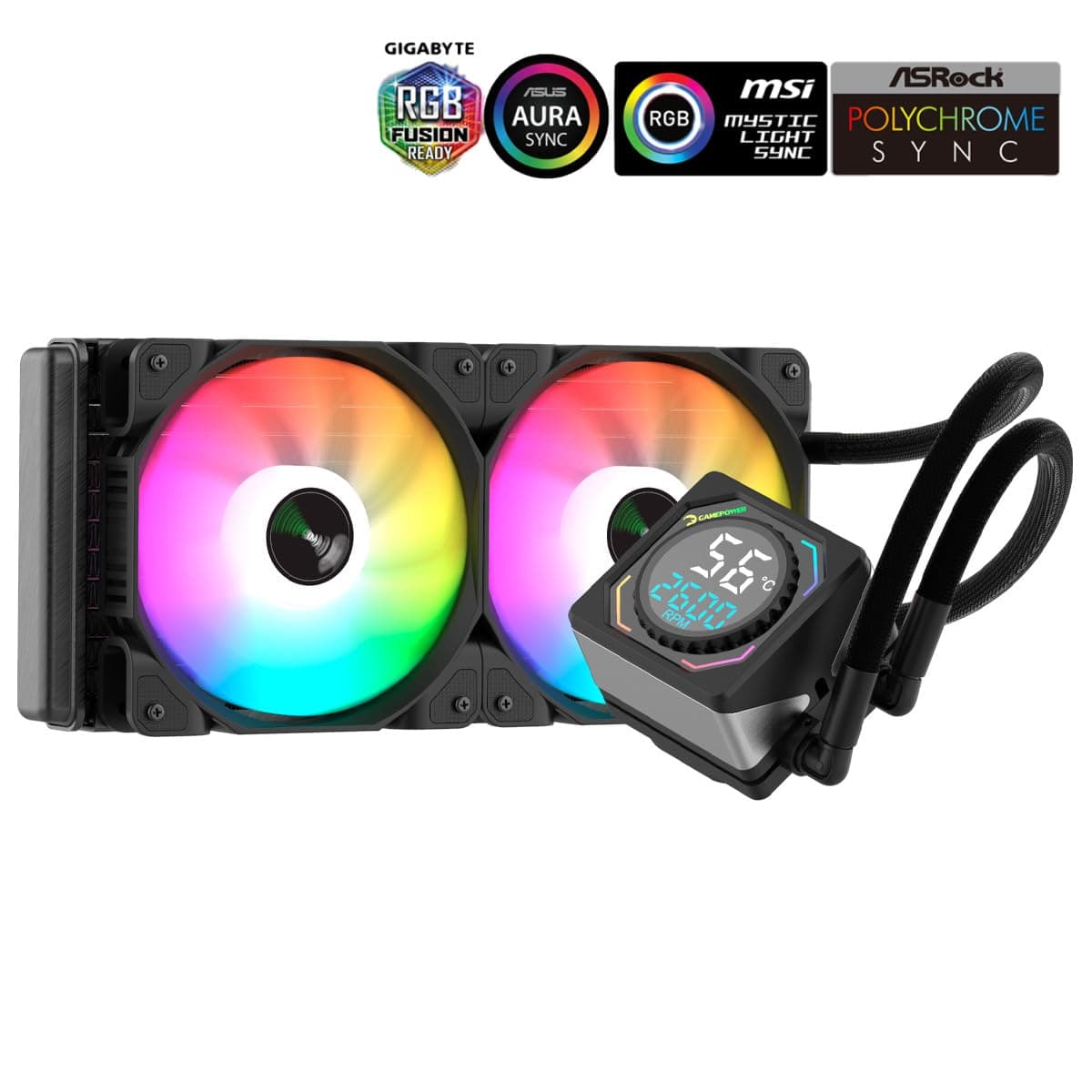 خنککننده مایع پردازنده GAMEPOWER ARGB مدل Skadi Square 240 خنککننده مایع پردازنده GAMEPOWER ARGB مدل Skadi Square 240