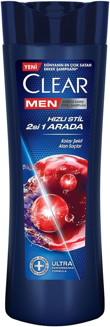 شامپو ضد شوره مردانه Clear دو در یک استایل سریع 350 ml آبی شامپو ضد شوره مردانه Clear دو در یک استایل سریع 350 ml آبی
