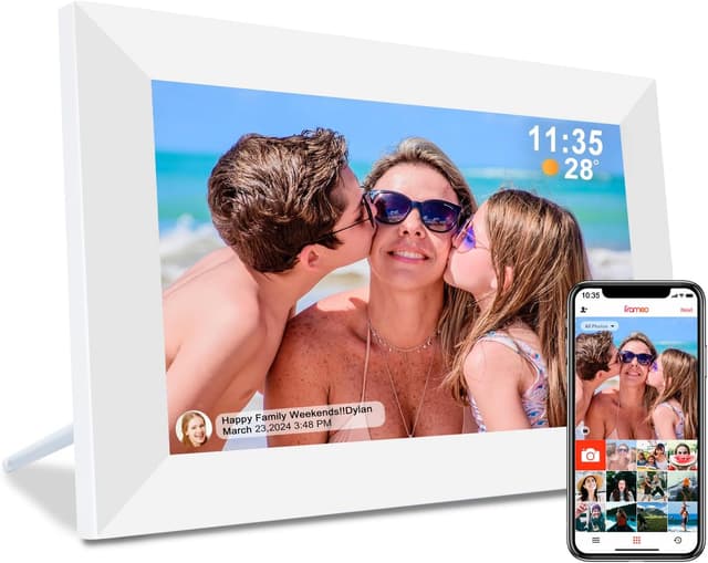 قاب عکس دیجیتال ybest سفید Frameo با صفحهنمایش لمسی IPS 10.1" و 32GB قاب عکس دیجیتال ybest سفید Frameo با صفحهنمایش لمسی IPS 10.1" و 32GB