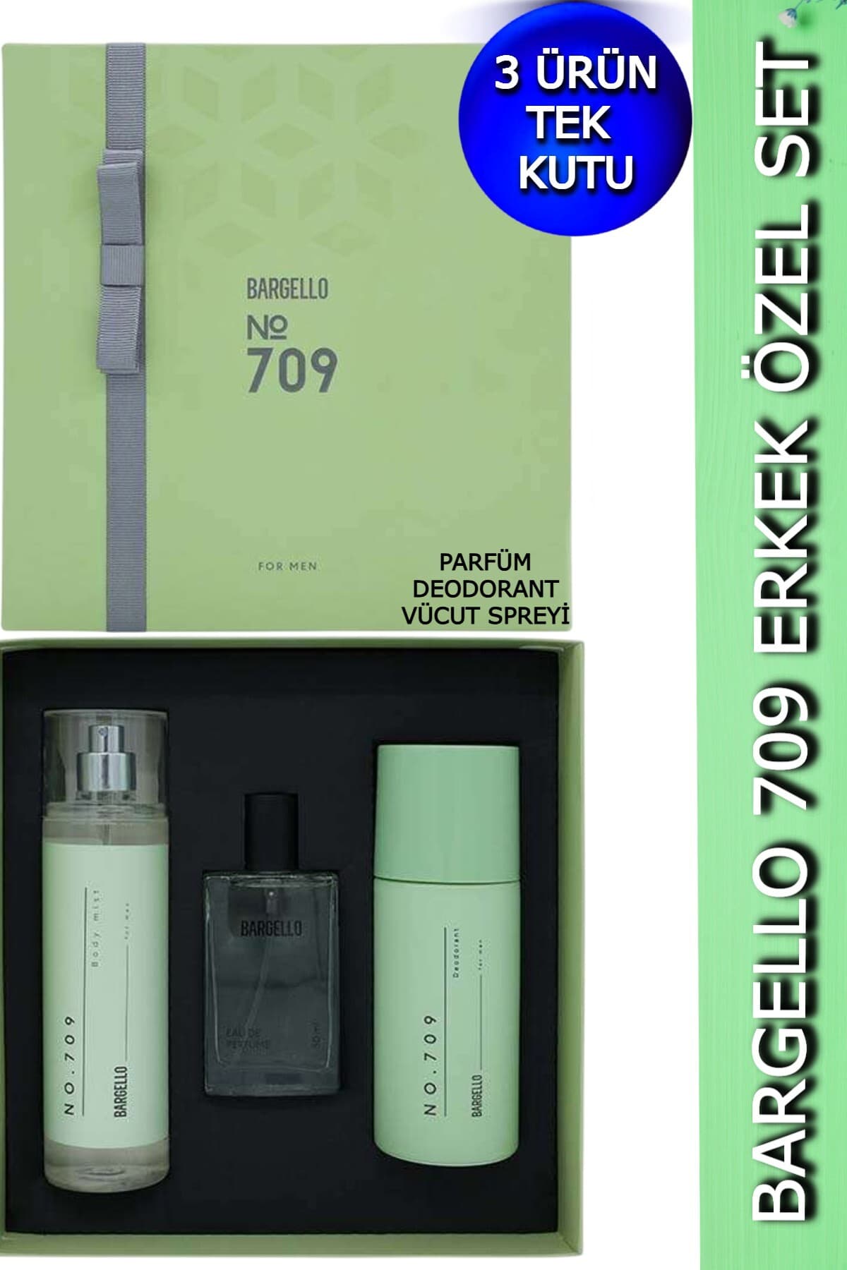 ست عطر مردانه Bargello رایحه شرقی، پرفیوم، اسپری بدن و دئودورانت مدل 709 ست عطر مردانه Bargello رایحه شرقی، پرفیوم، اسپری بدن و دئودورانت مدل 709