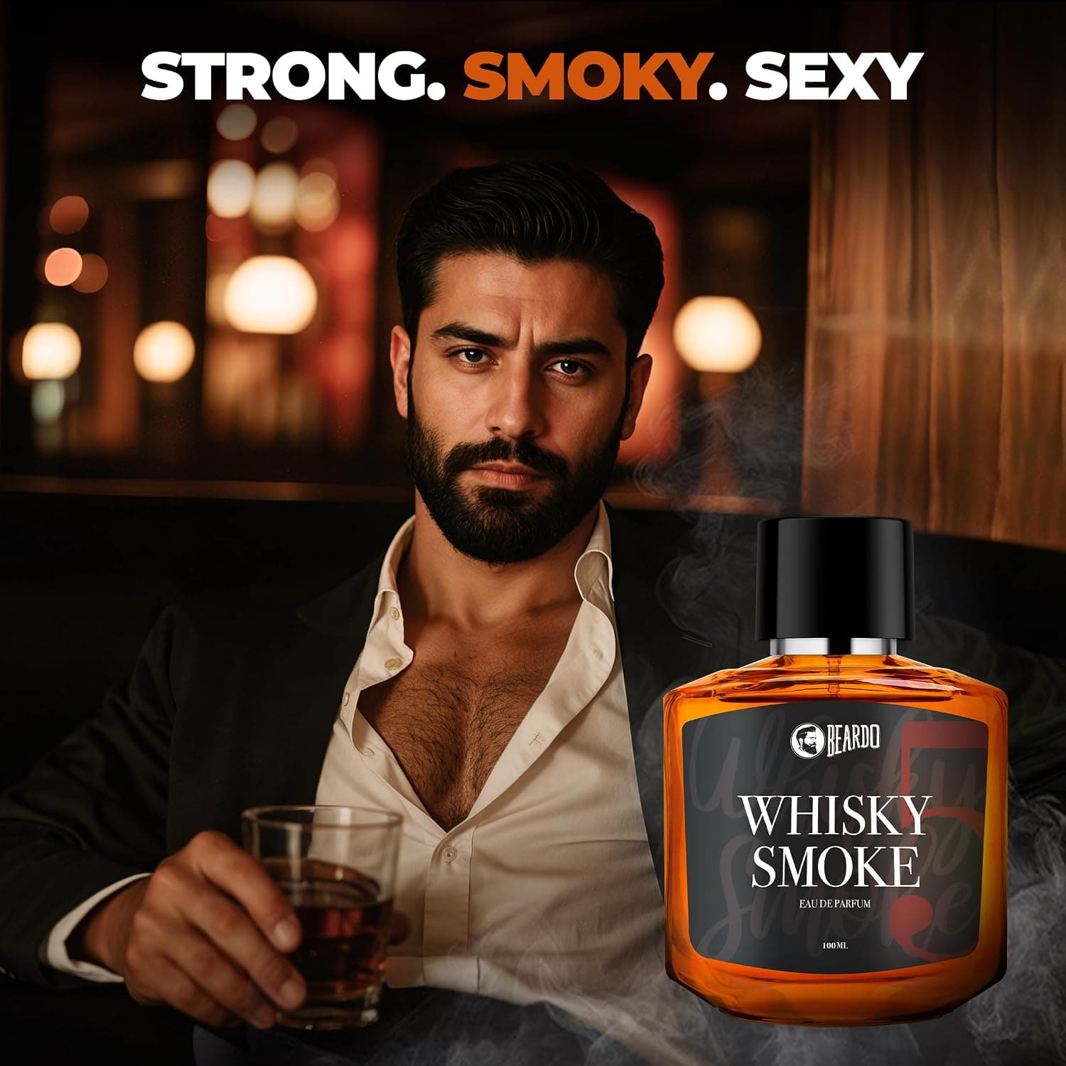 ادوپرفیوم مردانه Beardo مدل Whisky Smoke رایحه ادویهای، چوبی، چرمی، صندل-عود 100ml ادوپرفیوم مردانه Beardo مدل Whisky Smoke رایحه ادویهای، چوبی، چرمی، صندل-عود 100ml