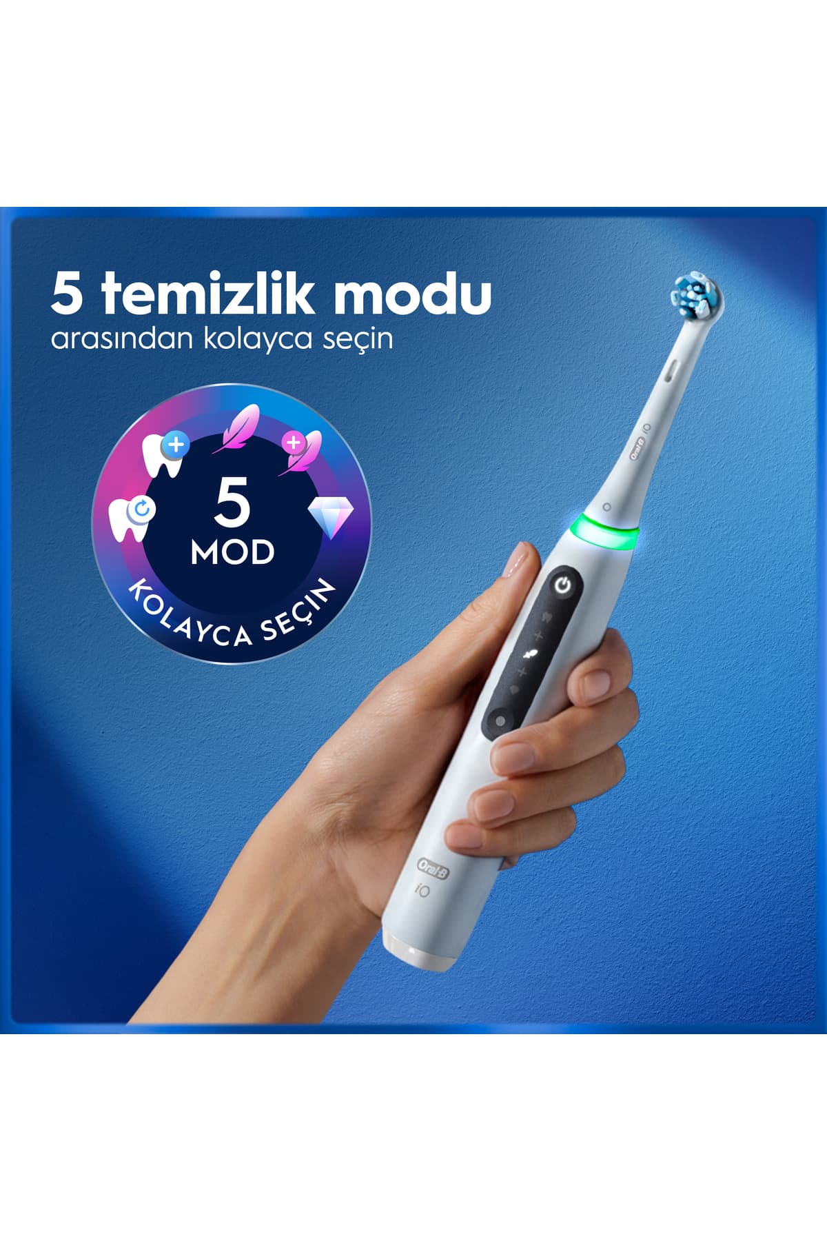 مسواک برقی شارژی Oral-B با 1 سری، باتری بادوام و کیف مسافرتی مدل iO5 مسواک برقی شارژی Oral-B با 1 سری، باتری بادوام و کیف مسافرتی مدل iO5