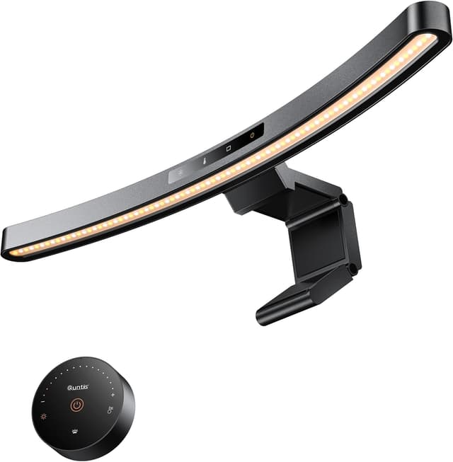 چراغ نواری مانیتور خمیده Quntis با کنترل از راه دور و لمس، تنظیم خودکار روشنایی و دمای رنگ USB چراغ نواری مانیتور خمیده Quntis با کنترل از راه دور و لمس، تنظیم خودکار روشنایی و دمای رنگ USB
