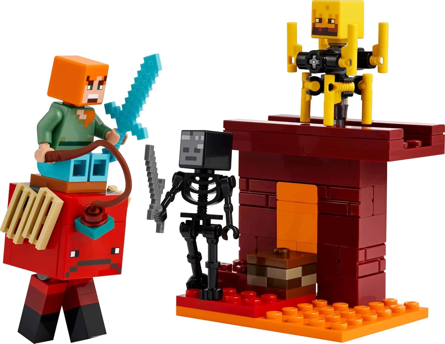 لگو Minecraft The Nether Lava Battle مدل 21266 لگو Minecraft The Nether Lava Battle مدل 21266