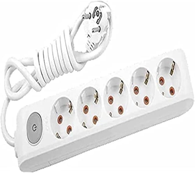 چندراهی برق Viko Multilet پنجخانه کلیددار کابلدار اتصال زمین محافظ کودک 5 Mt چندراهی برق Viko Multilet پنجخانه کلیددار کابلدار اتصال زمین محافظ کودک 5 Mt