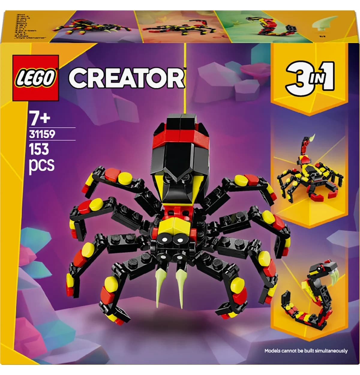 لگو Creator 3 در 1 حیوانات وحشی عنکبوت شگفتانگیز مدل 31159 لگو Creator 3 در 1 حیوانات وحشی عنکبوت شگفتانگیز مدل 31159