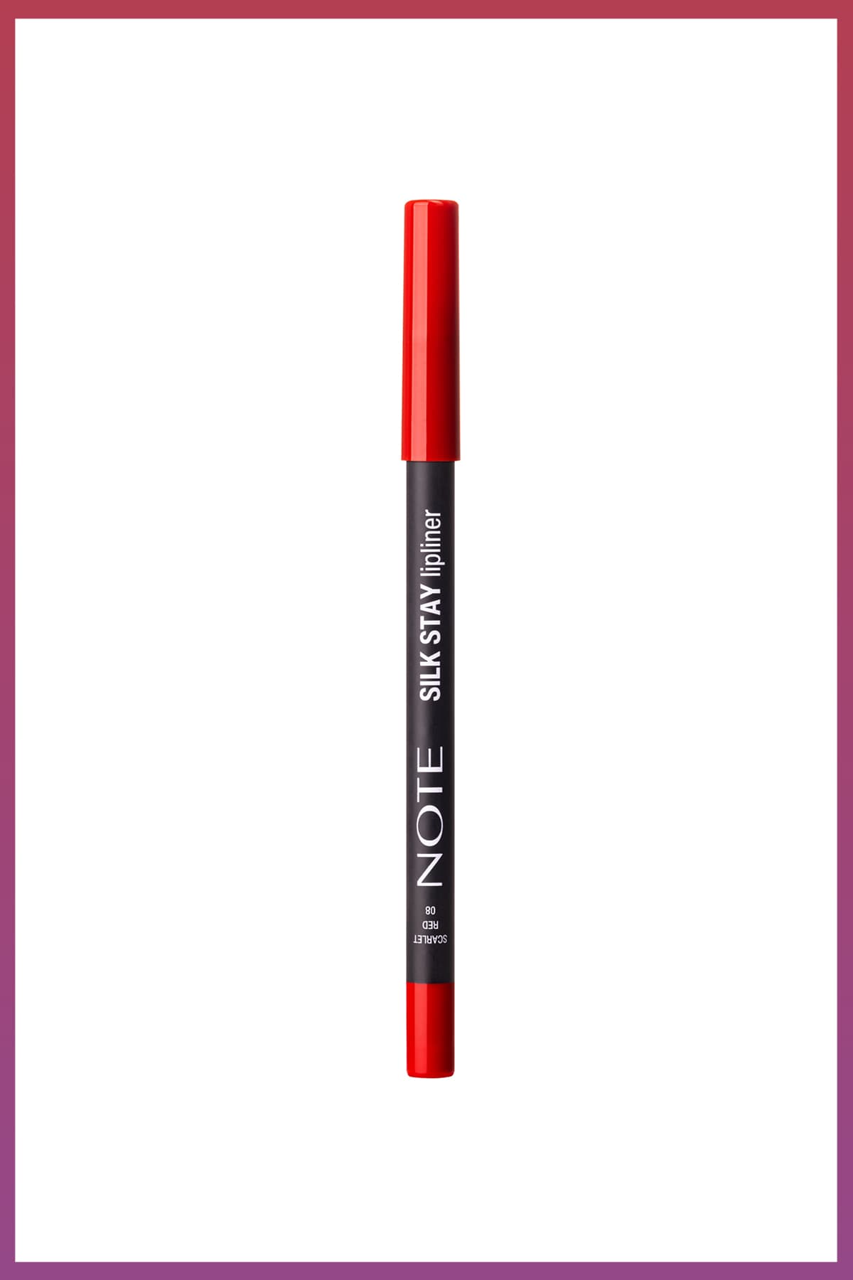 مداد لب Note Cosmetics ضدآب ابریشمی Silk Stay شماره 08 قرمز اسکارلت مداد لب Note Cosmetics ضدآب ابریشمی Silk Stay شماره 08 قرمز اسکارلت