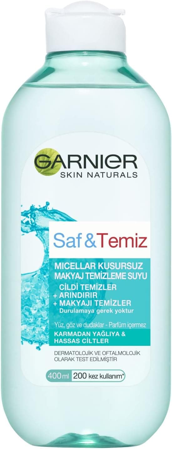 آب میسلار پاککننده آرایش Garnier Skin Naturals خالص و تمیز 400 ml آب میسلار پاککننده آرایش Garnier Skin Naturals خالص و تمیز 400 ml