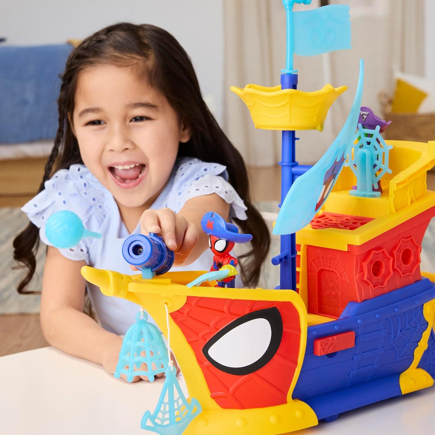 اسباببازی کشتی دزدان دریایی حبابساز و تورهای آب SPIDEY AND HIS AMAZING FRIENDS اسباببازی کشتی دزدان دریایی حبابساز و تورهای آب SPIDEY AND HIS AMAZING FRIENDS