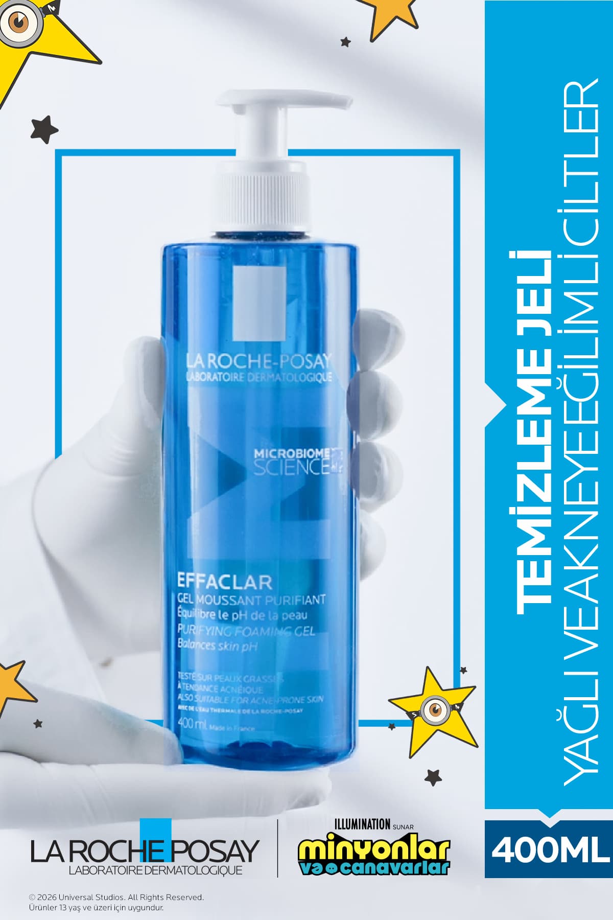 ژل پاککننده و تصفیهکننده صورت برای پوستهای چرب و مستعد آکنه La Roche Posay Effaclar 400 ml ژل پاککننده و تصفیهکننده صورت برای پوستهای چرب و مستعد آکنه La Roche Posay Effaclar 400 ml