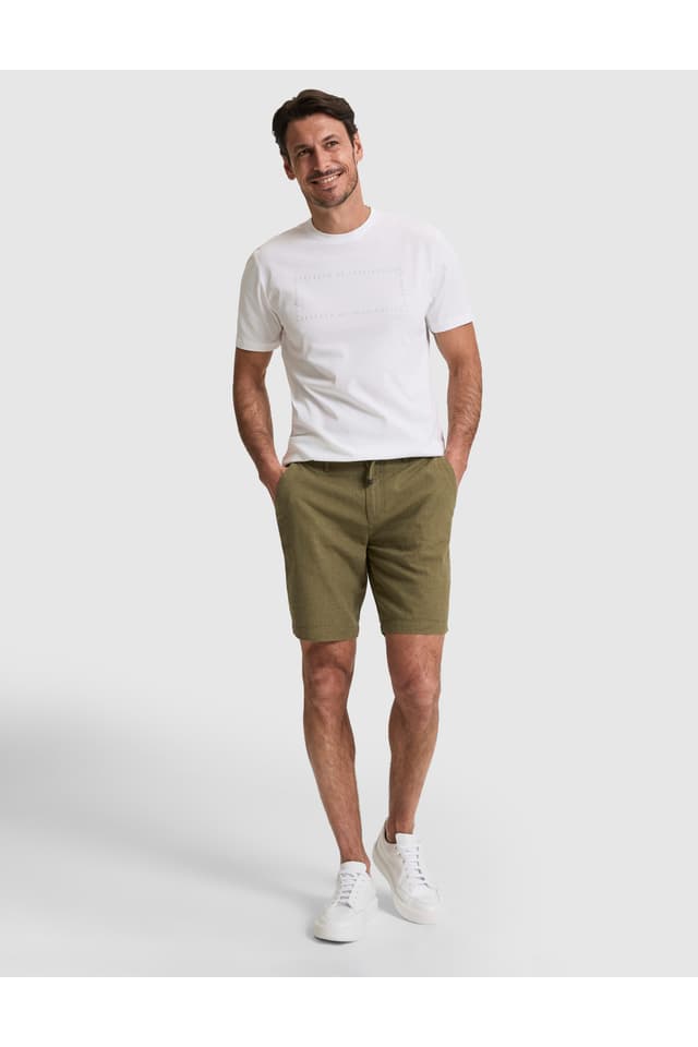 شورت مردانه Pierre Cardin Slim Fit کتان مخلوط خاکی کمرکش بنددار مدل 50327883-VR027 شورت مردانه Pierre Cardin Slim Fit کتان مخلوط خاکی کمرکش بنددار مدل 50327883-VR027