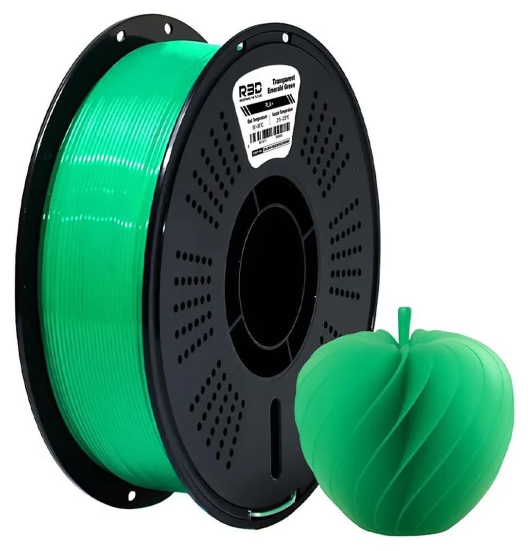 فیلامنت R3D Filament PLA+ سبز زمردی شفاف فیلامنت R3D Filament PLA+ سبز زمردی شفاف