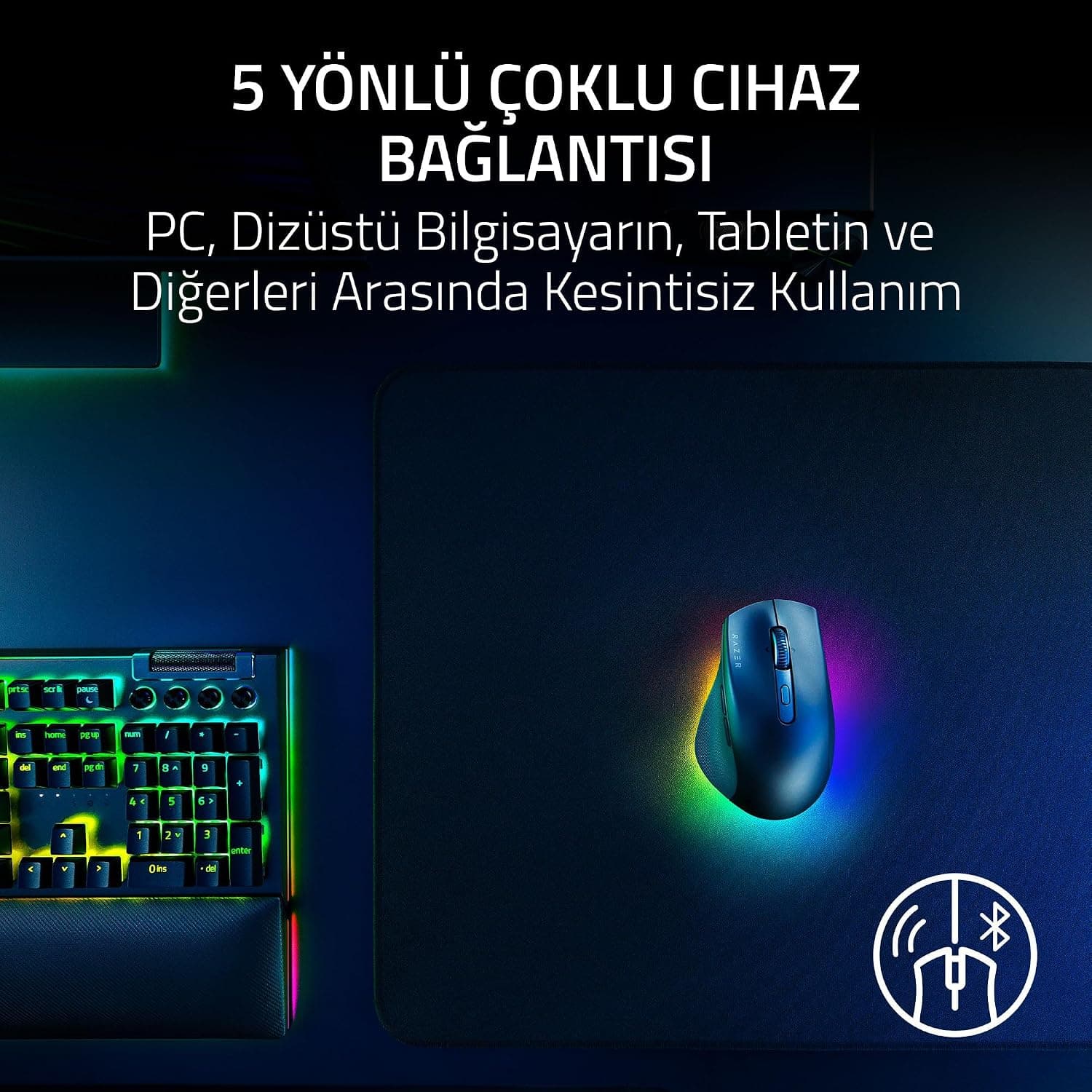 موس بیسیم ارگونومیک Razer Pro Click V2 با AI Prompt Assist و حسگر نوری 30K، مشکی موس بیسیم ارگونومیک Razer Pro Click V2 با AI Prompt Assist و حسگر نوری 30K، مشکی