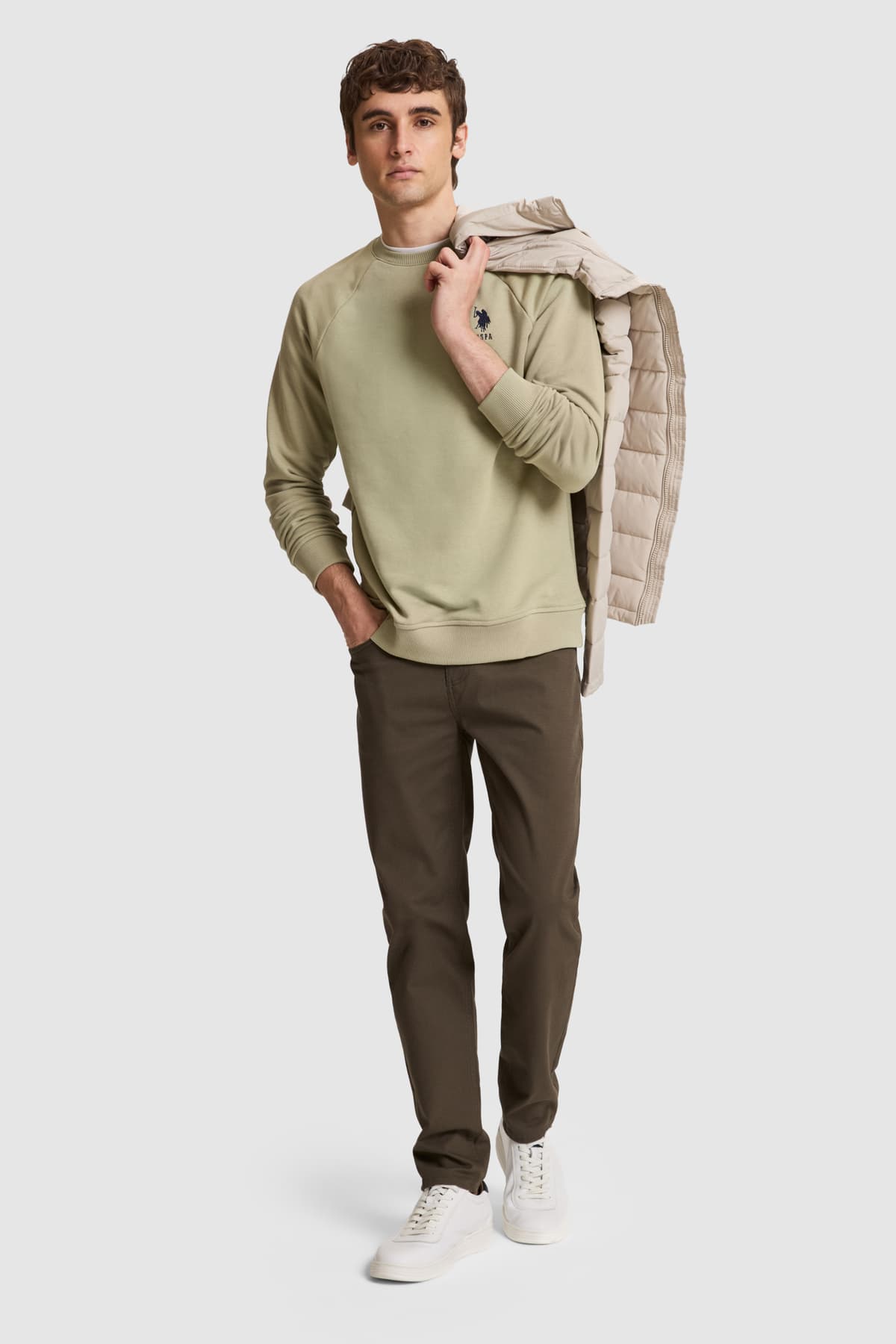 سوئیشرت مردانه U.S. Polo Assn. یقه گرد فیت معمولی خاکی روشن مدل 50329441-VR183 سوئیشرت مردانه U.S. Polo Assn. یقه گرد فیت معمولی خاکی روشن مدل 50329441-VR183