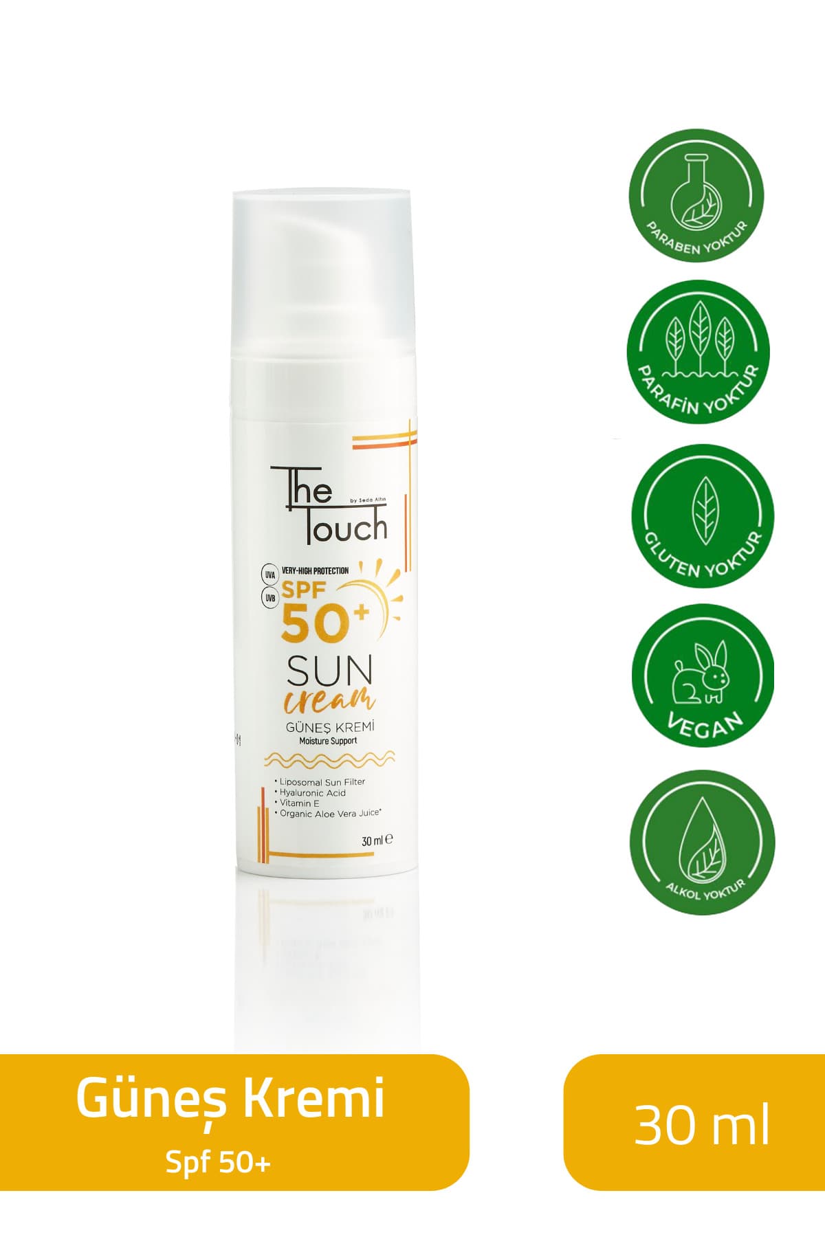 کرم ضدآفتاب The Touch By Seda Altın SPF 50+ کرم ضدآفتاب The Touch By Seda Altın SPF 50+