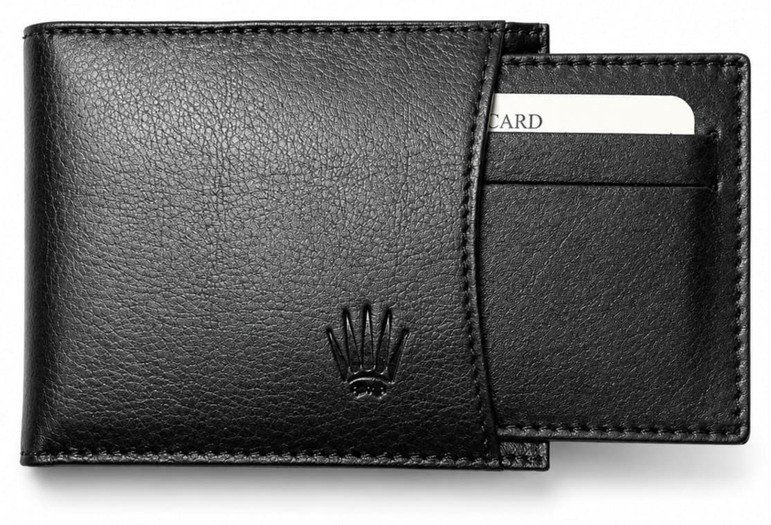 کیف پول WATCHOFROYAL مشکی چرم طبیعی مدل Swan کیف پول WATCHOFROYAL مشکی چرم طبیعی مدل Swan