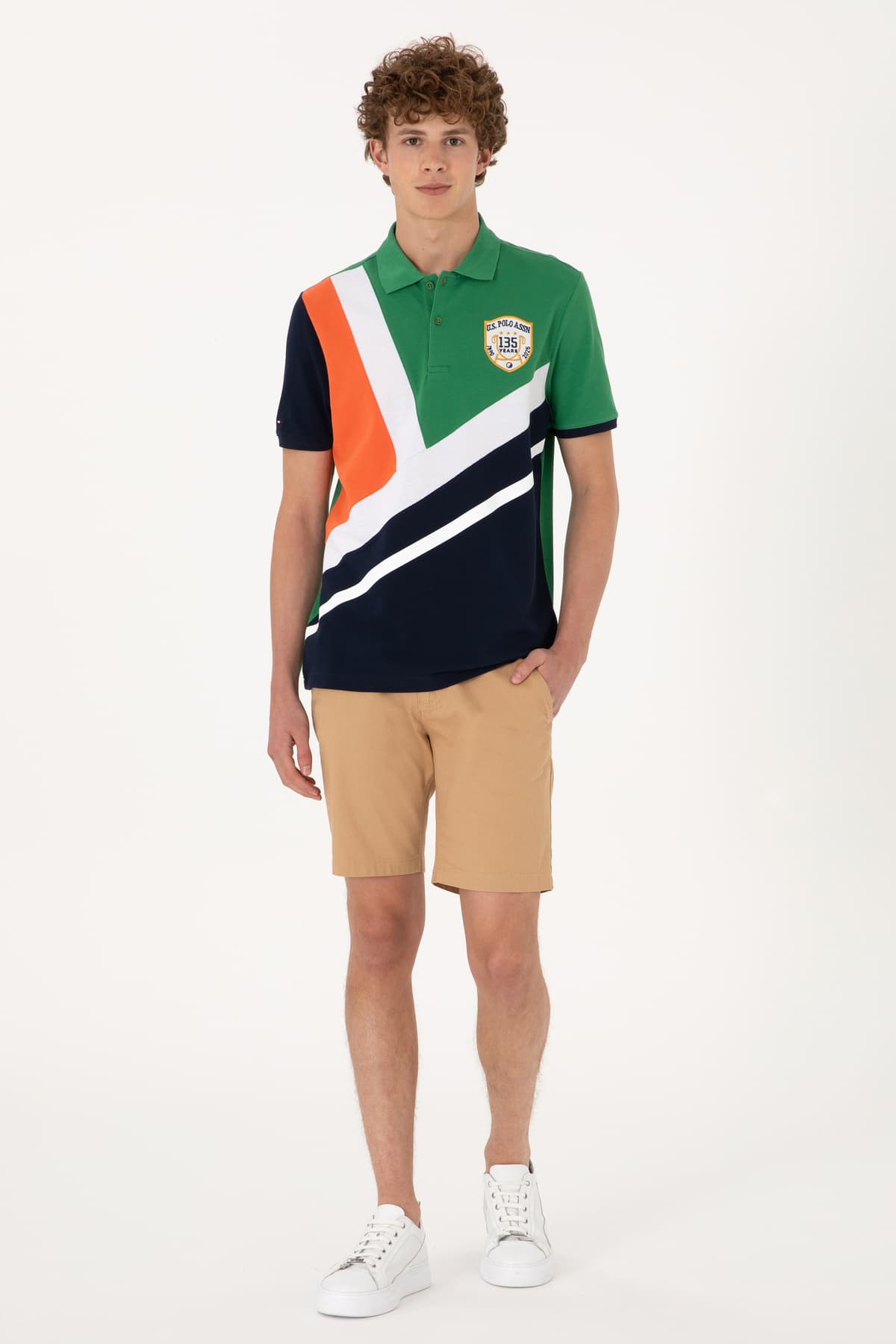 تیشرت مردانه U.S. Polo Assn. فیت معمولی یقه پولو سبز مدل 50300164-VR054 تیشرت مردانه U.S. Polo Assn. فیت معمولی یقه پولو سبز مدل 50300164-VR054