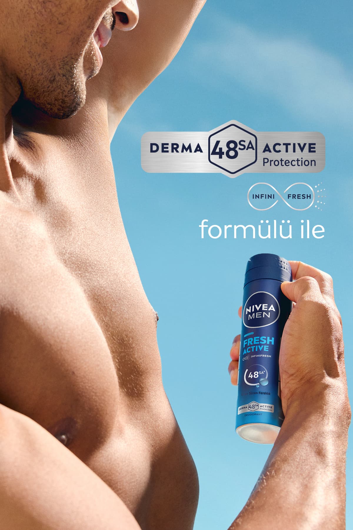 اسپری دئودورانت مردانه NIVEA Fresh Active مدل 150ml اسپری دئودورانت مردانه NIVEA Fresh Active مدل 150ml