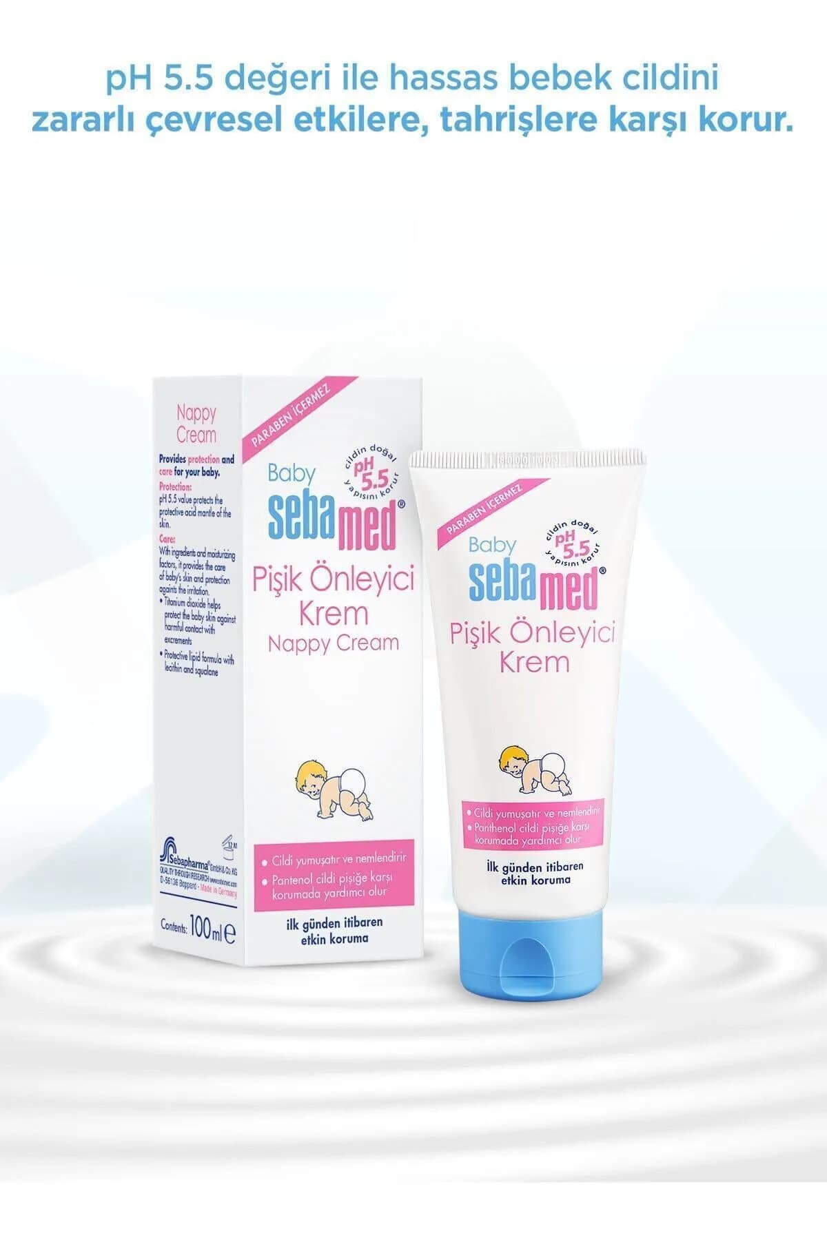 کرم ضدسوختگی پوشک نوزاد Sebamed حاوی پانتنول با pH 5.5 حجم 50 ml کرم ضدسوختگی پوشک نوزاد Sebamed حاوی پانتنول با pH 5.5 حجم 50 ml