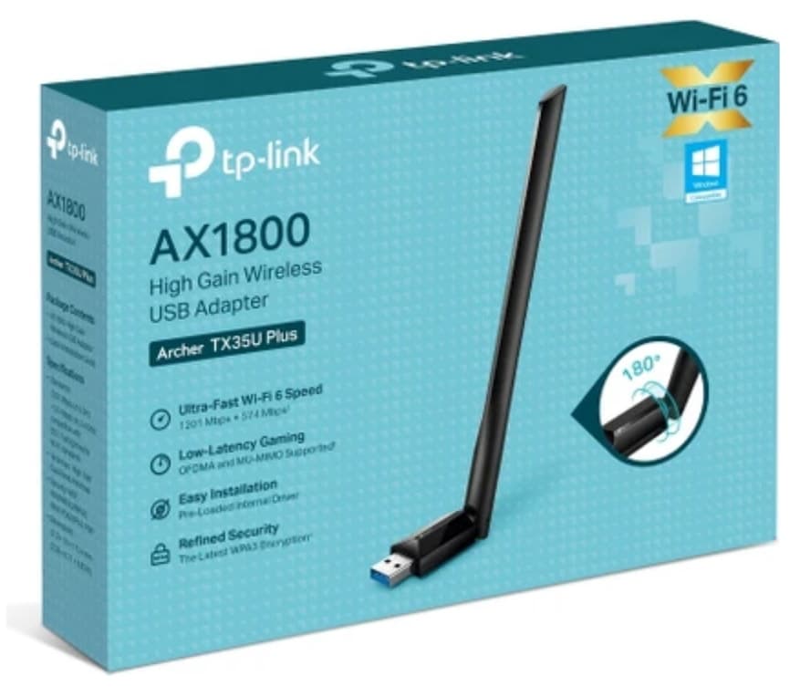 آداپتور USB بیسیم Tp-Link مدل Archer TX35U Plus با Wi-Fi 6 و AX1800 آداپتور USB بیسیم Tp-Link مدل Archer TX35U Plus با Wi-Fi 6 و AX1800