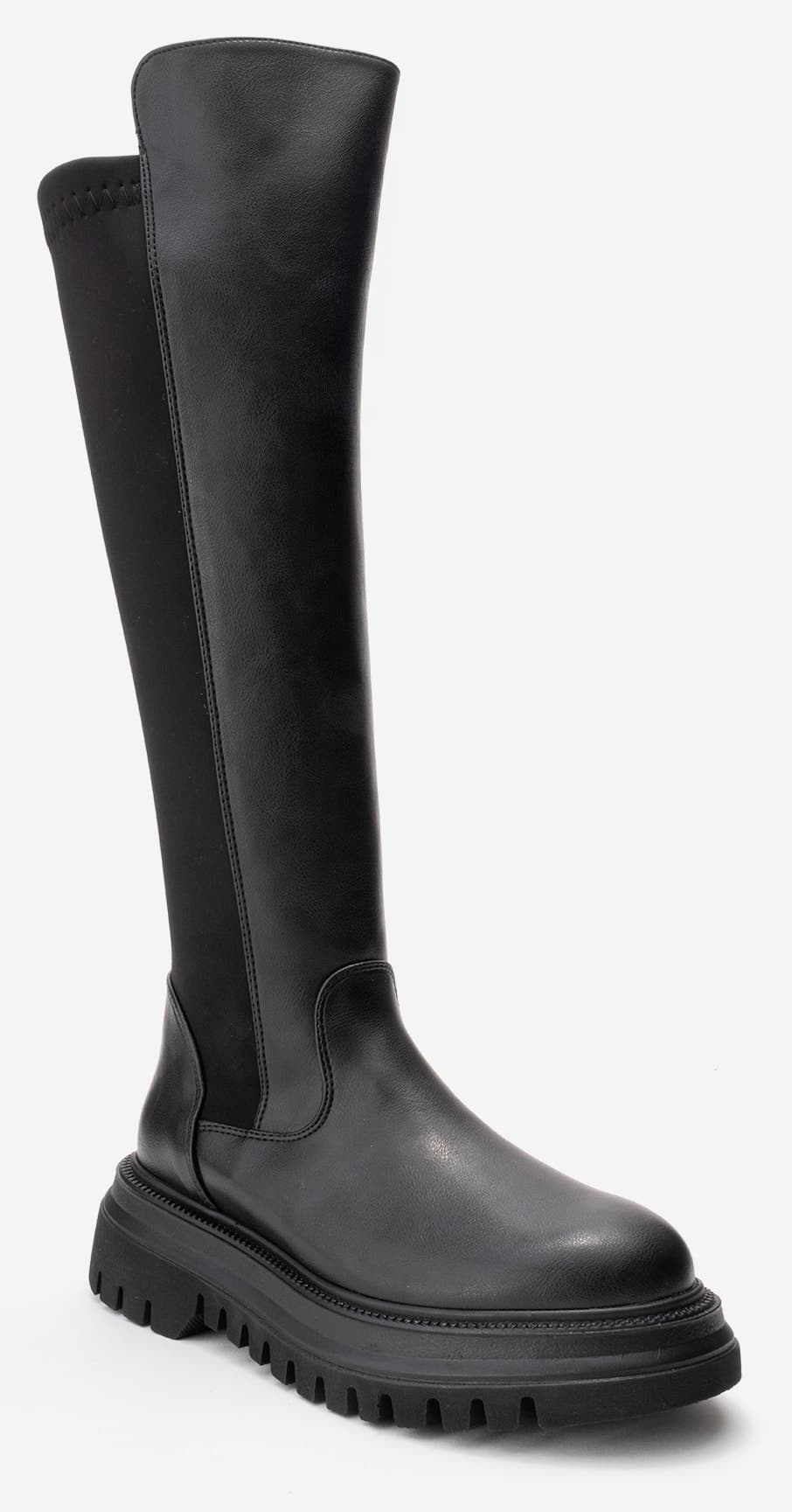 چکمه زنانه luvishoes مشکی استرچ با جزئیات مدل SHADOW چکمه زنانه luvishoes مشکی استرچ با جزئیات مدل SHADOW