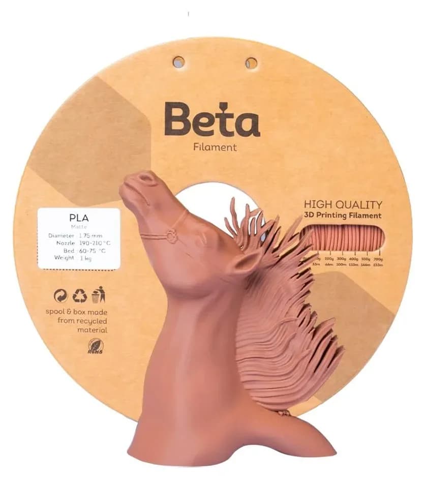فیلامنت Beta Filament PLA-Matte تراکوتا فیلامنت Beta Filament PLA-Matte تراکوتا