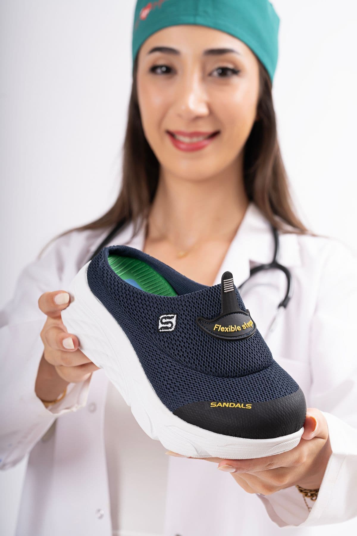 صابو زنانه sandal spor ارتوپدیک زیره پرشده توری سرمهای مدل SS001-0278 صابو زنانه sandal spor ارتوپدیک زیره پرشده توری سرمهای مدل SS001-0278