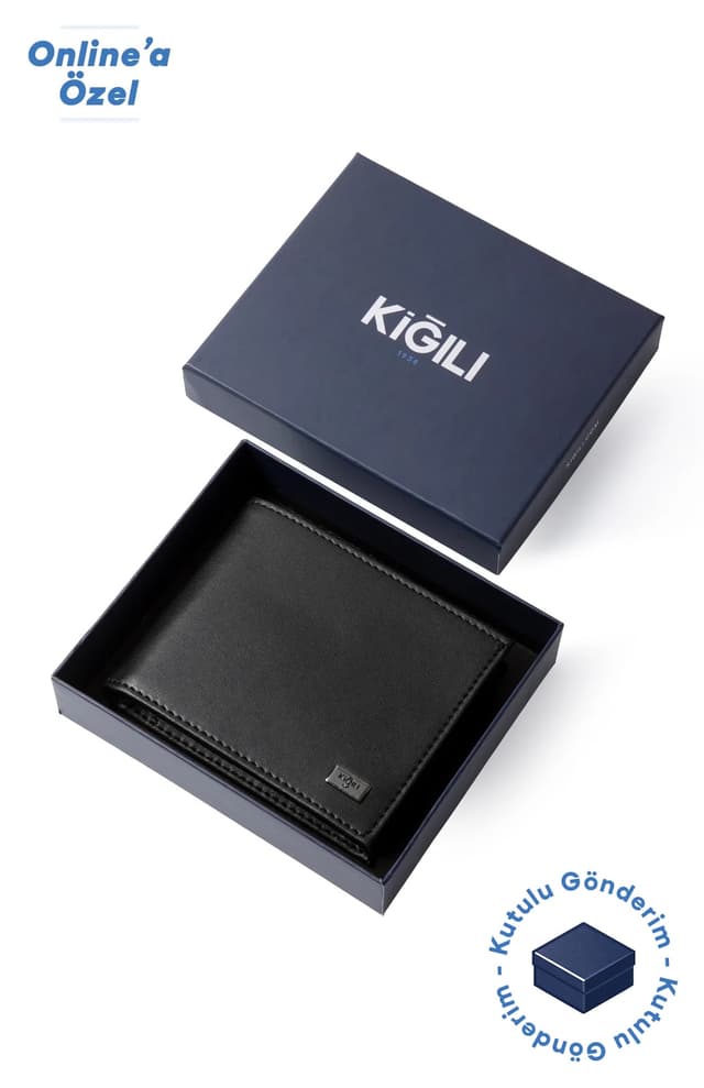 کیف پول Kiğılı جاکارتی ساده با محفظه پول و جعبه هدیه کیف پول Kiğılı جاکارتی ساده با محفظه پول و جعبه هدیه