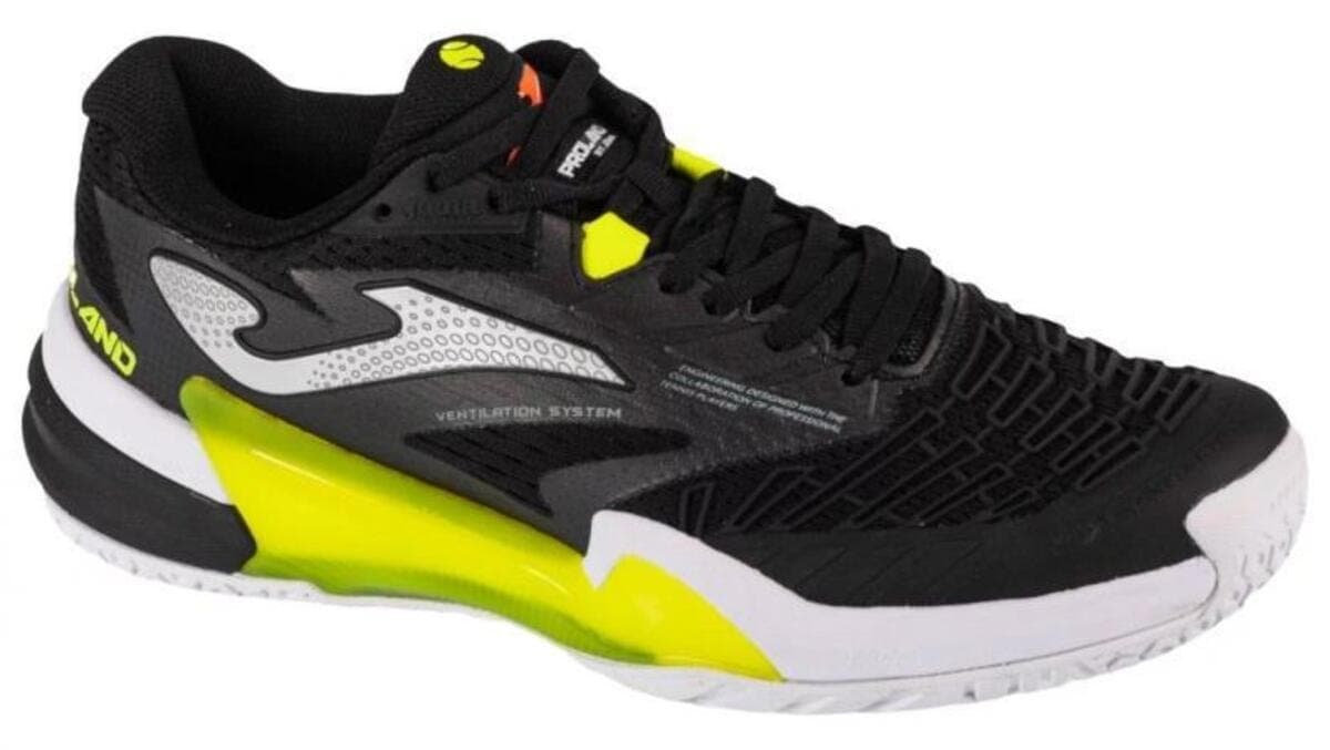 کفش تنیس مردانه Joma Roland مشکی مناسب زمین خاکی و زمین سخت مدل TROLAS2401AC کفش تنیس مردانه Joma Roland مشکی مناسب زمین خاکی و زمین سخت مدل TROLAS2401AC