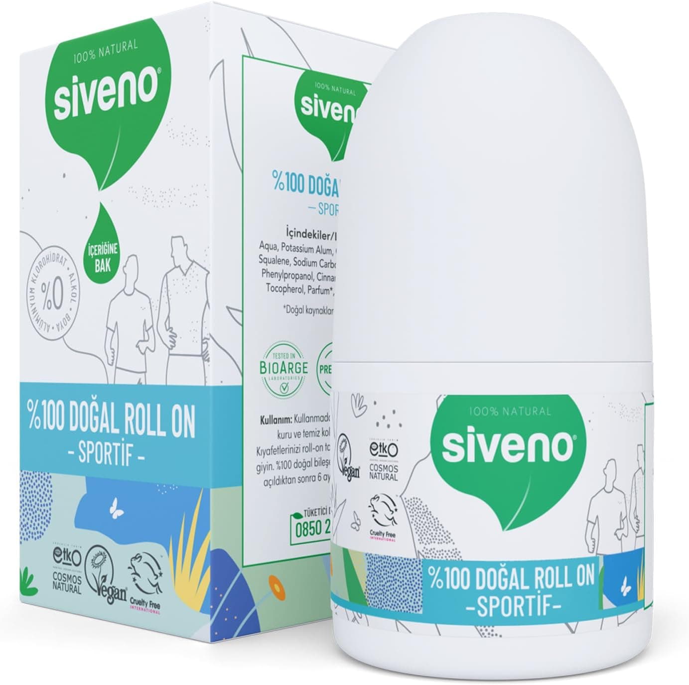 دئودورانت رولآن ورزشی Siveno %100 طبیعی گیاهی ضد بوی عرق بدون لک وگان 50 ml دئودورانت رولآن ورزشی Siveno %100 طبیعی گیاهی ضد بوی عرق بدون لک وگان 50 ml