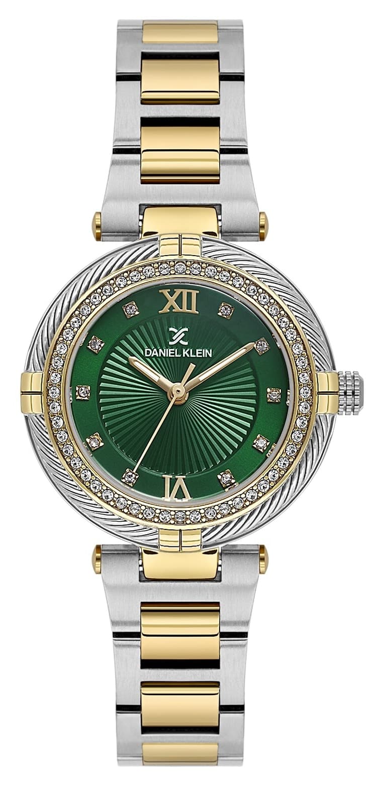 ساعت مچی زنانه Daniel Klein بند طلایی صفحه سبز 32 mm ساعت مچی زنانه Daniel Klein بند طلایی صفحه سبز 32 mm