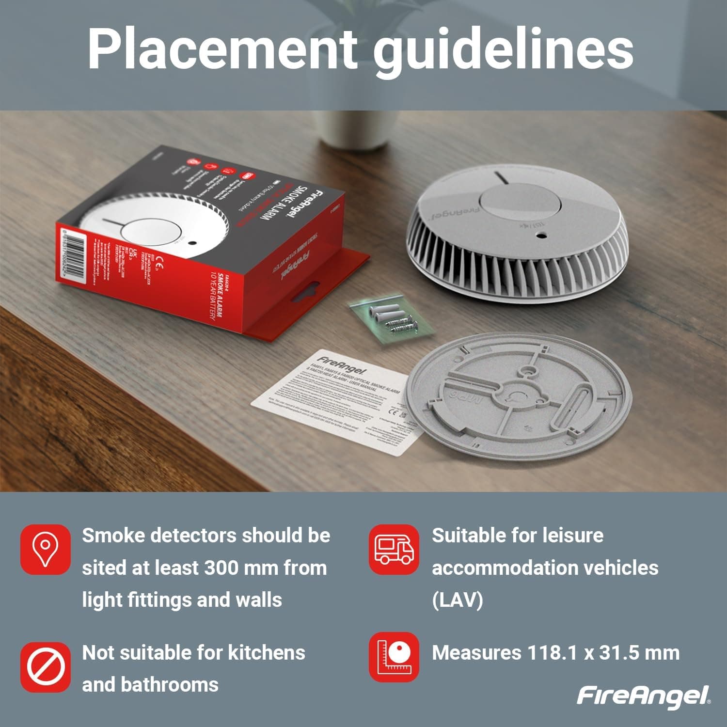 هشداردهنده دود و آتش FireAngel اپتیکال با باتری مدل FA6620 هشداردهنده دود و آتش FireAngel اپتیکال با باتری مدل FA6620
