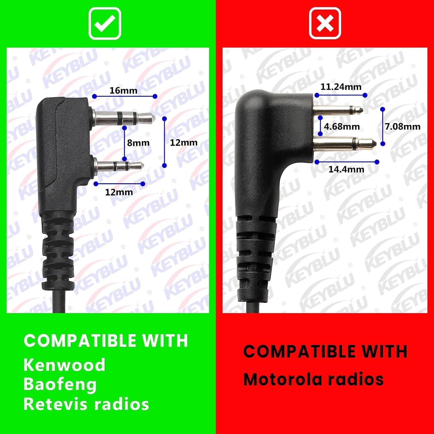 هندزفری واکیتاکی 2 Pin KEYBLU با لوله آکوستیک شفاف سازگار با Kenwood Retevis Baofeng UV-5R BF-888S BF-F8HP BF-F9 UV-82 هندزفری واکیتاکی 2 Pin KEYBLU با لوله آکوستیک شفاف سازگار با Kenwood Retevis Baofeng UV-5R BF-888S BF-F8HP BF-F9 UV-82