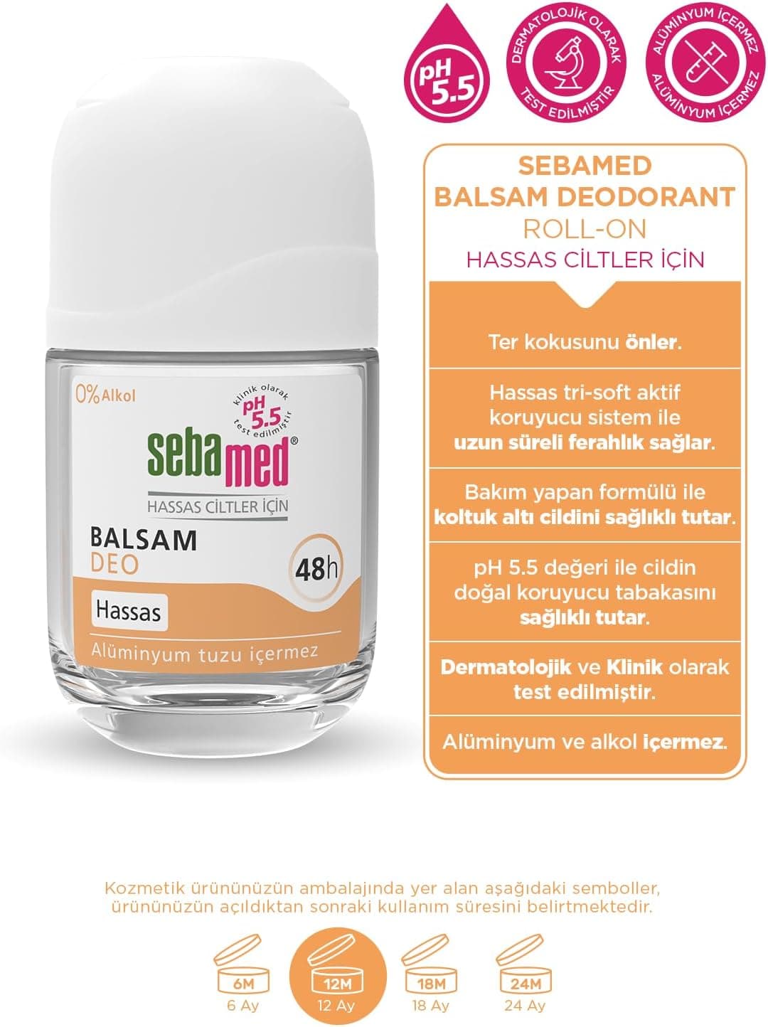 دئودورانت رولآن بالم زنانه و مردانه Sebamed مخصوص پوست حساس مؤثر تا ۴۸ ساعت 50ml دئودورانت رولآن بالم زنانه و مردانه Sebamed مخصوص پوست حساس مؤثر تا ۴۸ ساعت 50ml