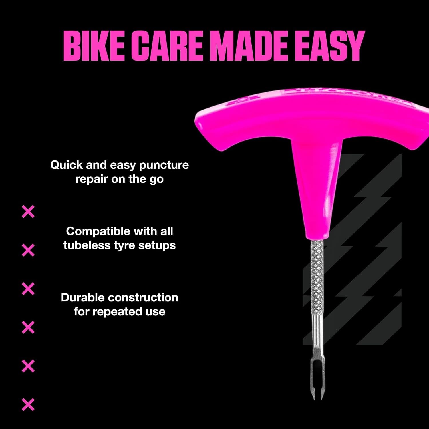 کیت تعمیر پنچری لاستیک تیوبلس دوچرخه MTB/Road/Gravel Muc-Off با Plugger و پلاگها کیت تعمیر پنچری لاستیک تیوبلس دوچرخه MTB/Road/Gravel Muc-Off با Plugger و پلاگها
