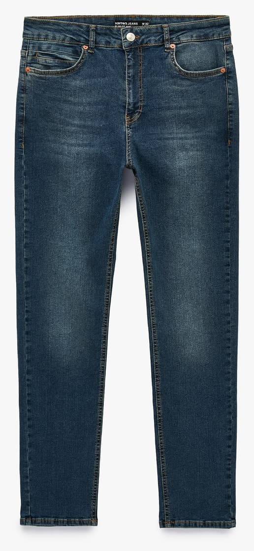 شلوار جین مردانه Koton نخی کمر معمولی جیبدار Slim Fit مدل Brad Jean شلوار جین مردانه Koton نخی کمر معمولی جیبدار Slim Fit مدل Brad Jean